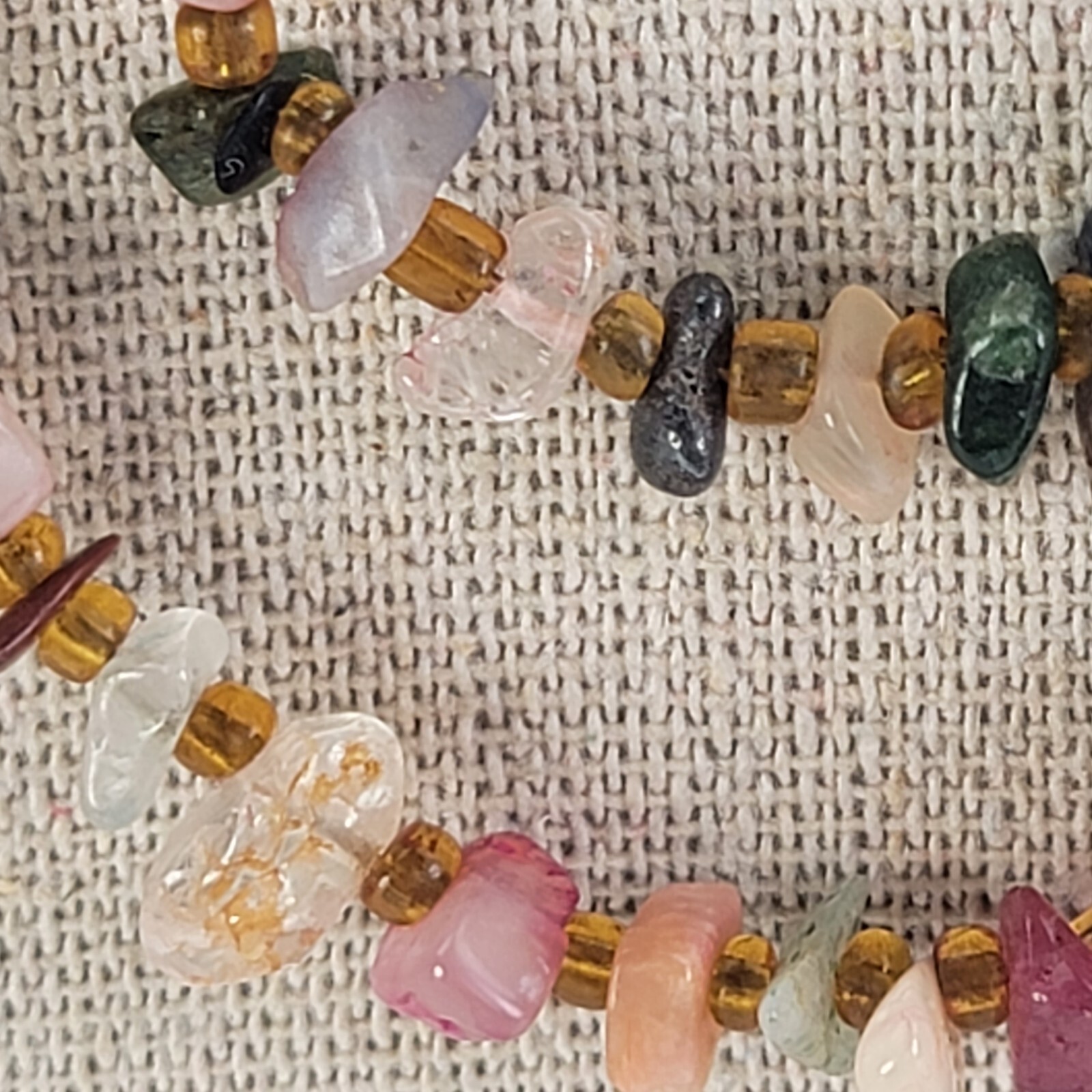 Multicolor Agate Chip Beaded Necklace 35 in Endless No Clasp