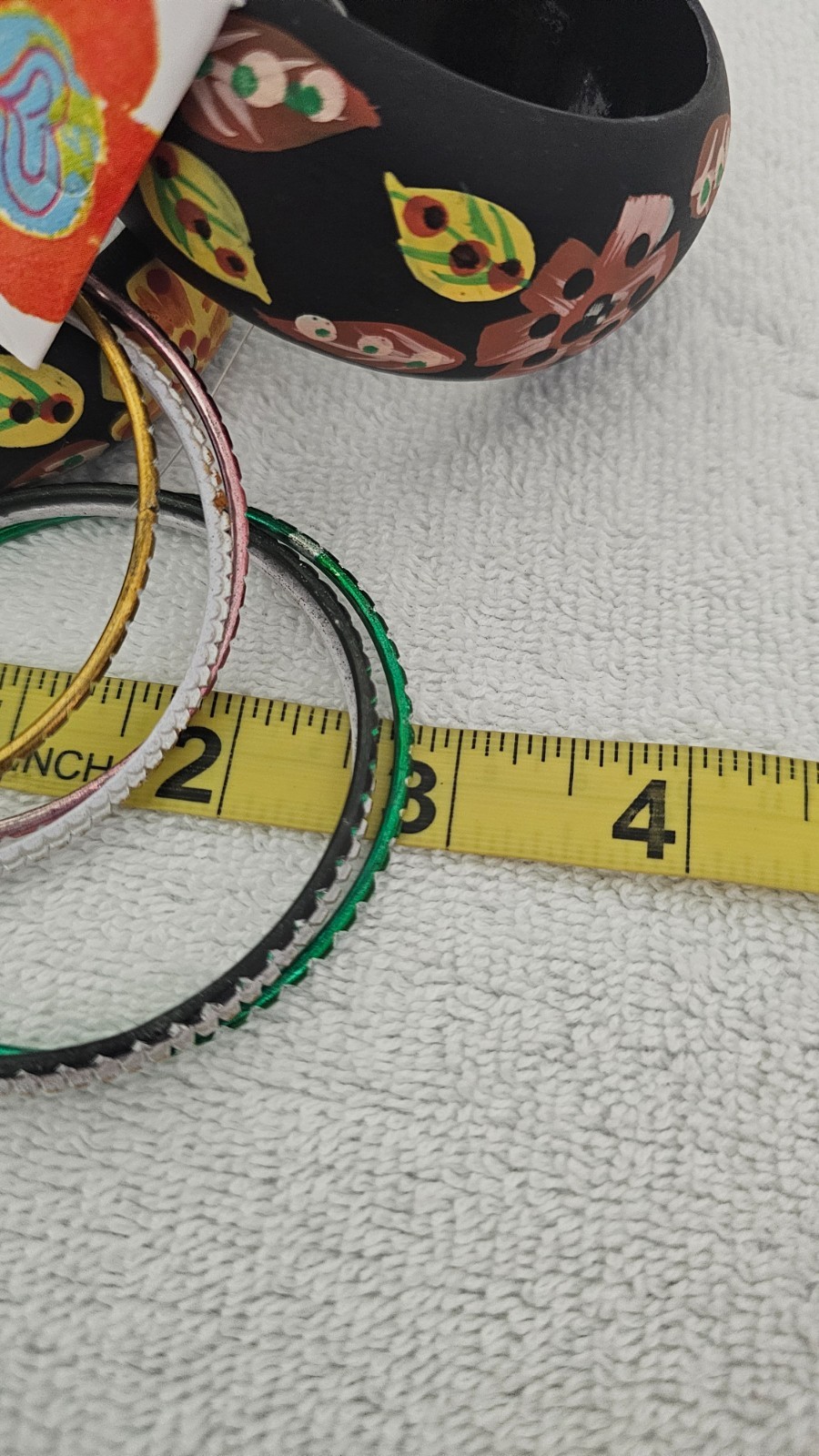 NWT Antika Collection Bangle Bracelets, 8 Piece Set, 2 Wide Wood, 6 Thin Metal