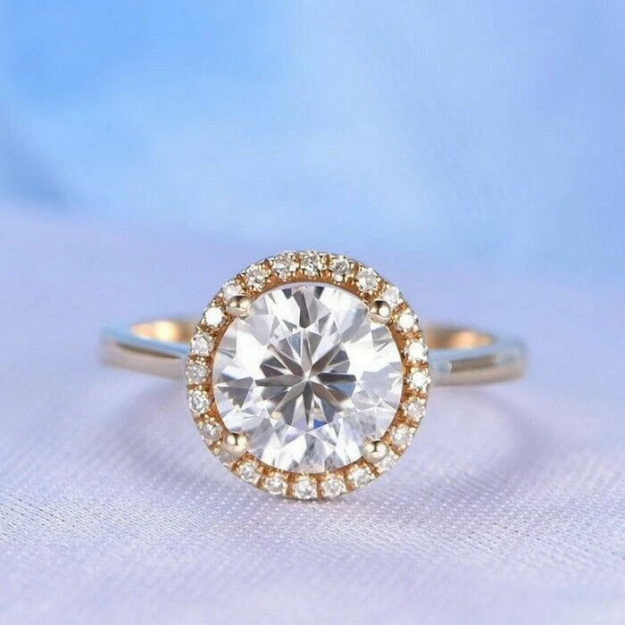 Sparkle 2.10CT White Simulated CZ Women Engagement Halo Style Ring in 935 Silver