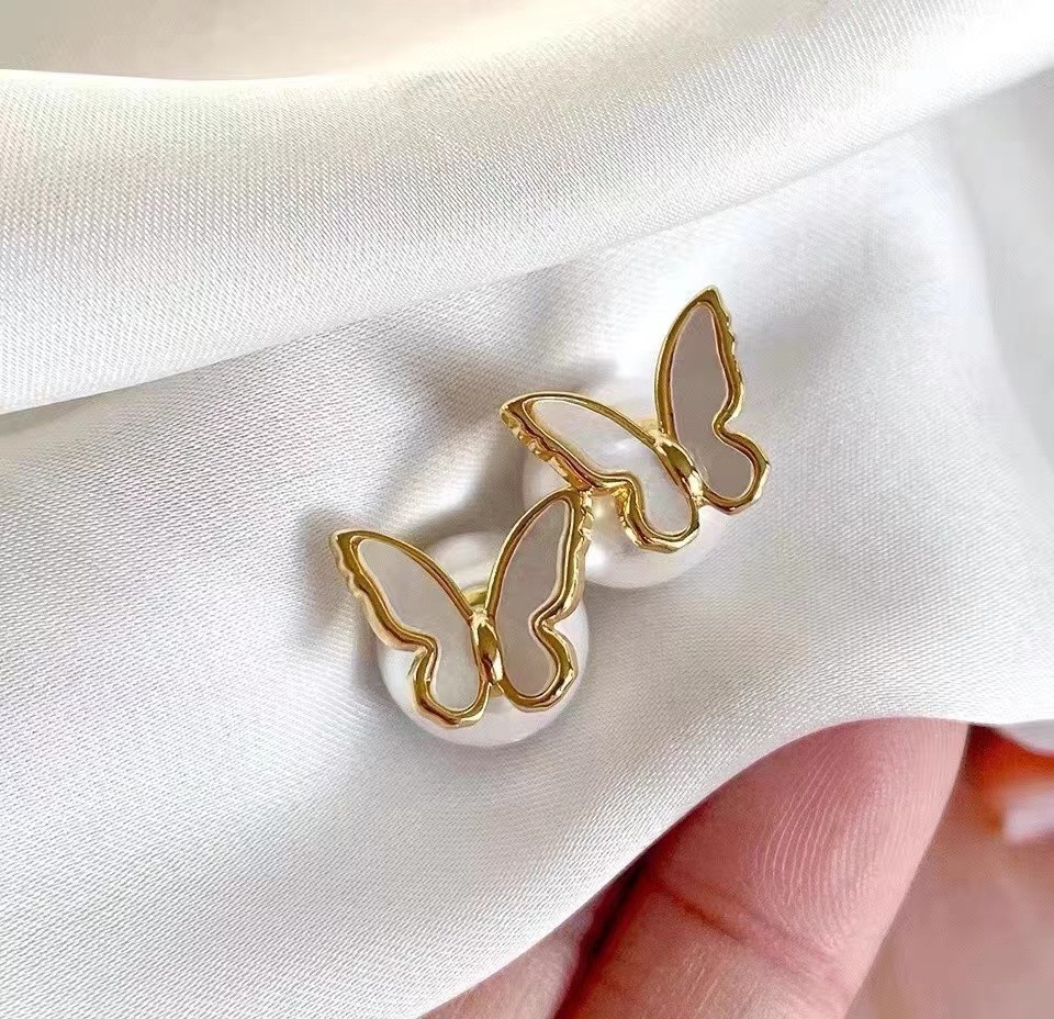 kate spade Fashionable lapis lazuli pearl butterfly earrings – adorable