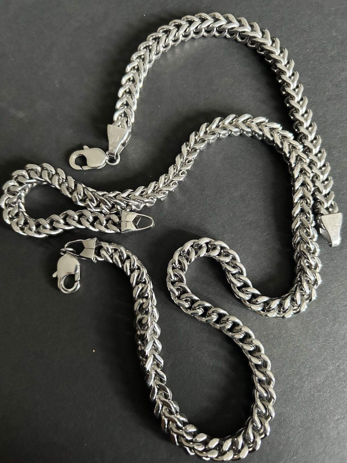 Authentic Jared Men’s Franco Necklace & Bracelet Set Receipt included