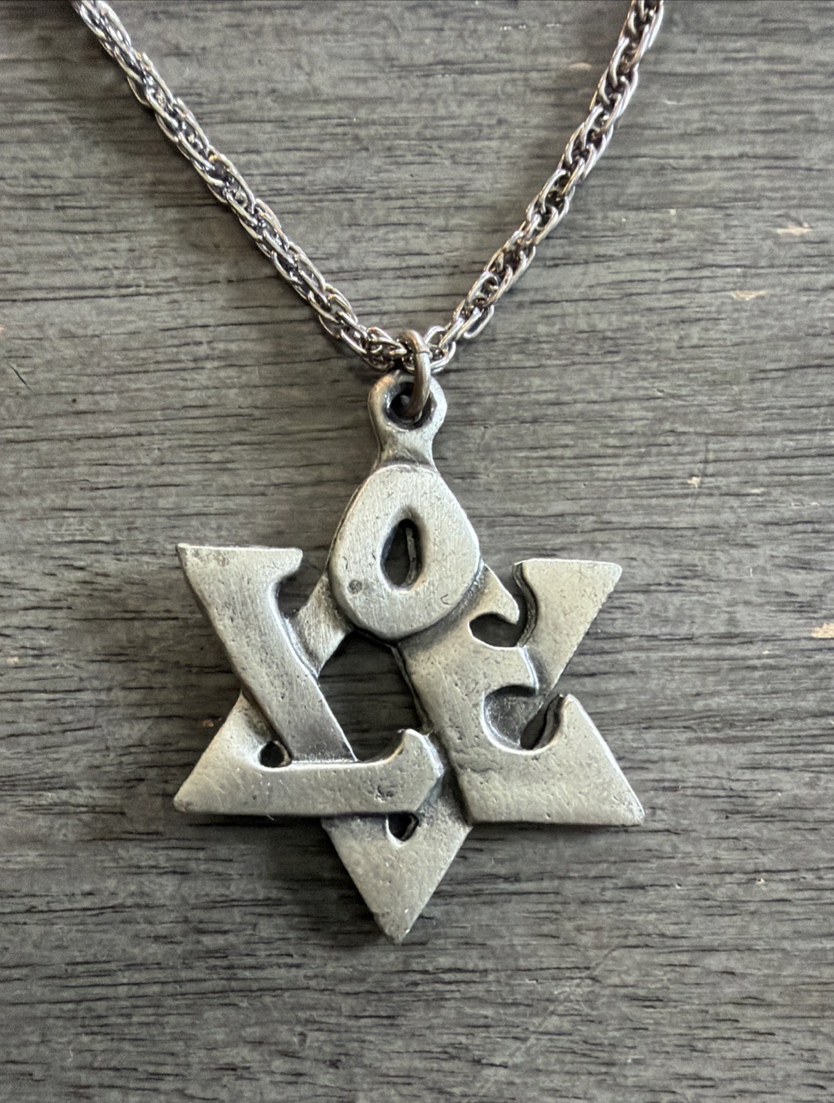 Love Star Of David Pendant on Chain