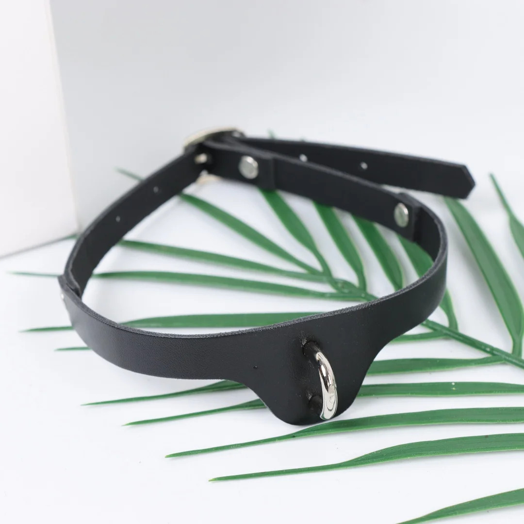 Sexy Harajuku PU Leather Collar Belt Pendant Necklaces Women Punk Neck Choker