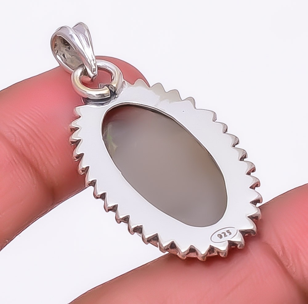 Moonstone – Sri Lanka 925 Sterling Silver Pendant 1.56″ P972819, Christmas Gift