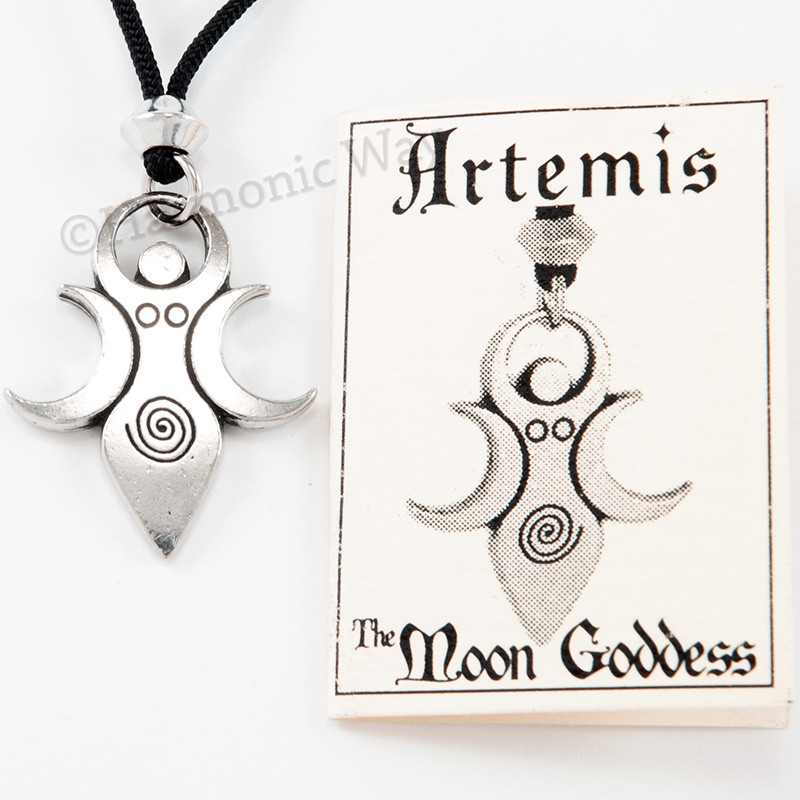 ARTEMIS pendant Greek Moon GODDESS Necklace female spirit of adventure