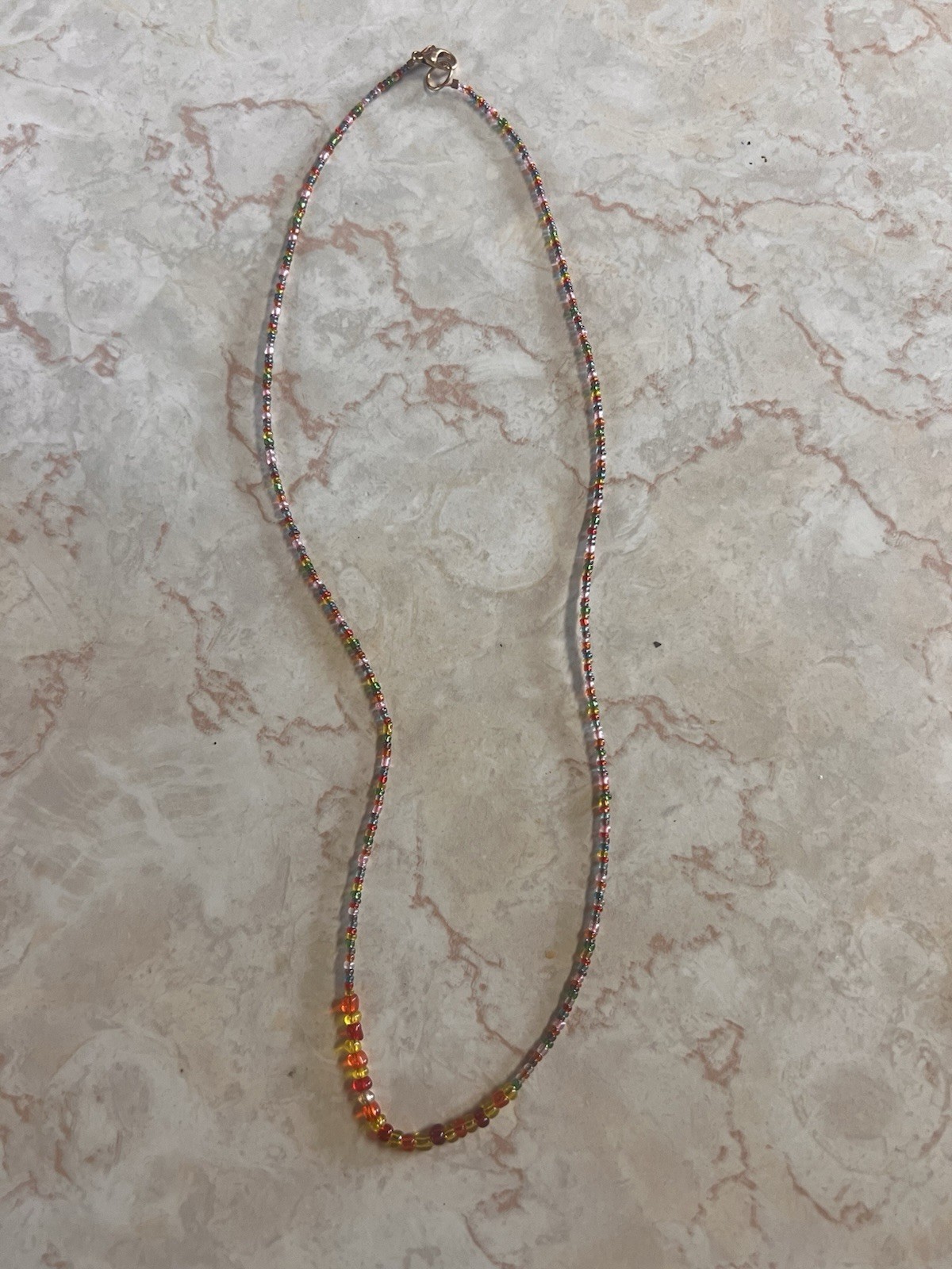 LOT of 5 Hand Beaded Necklaces Seed Beads Fall Colors Bundle