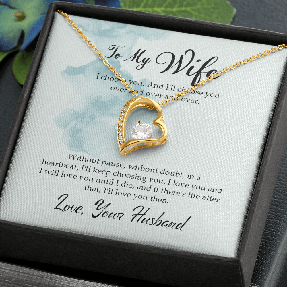 Without Pause Forever Gold Love Necklace | Anniversary Gift | Gift From Husband