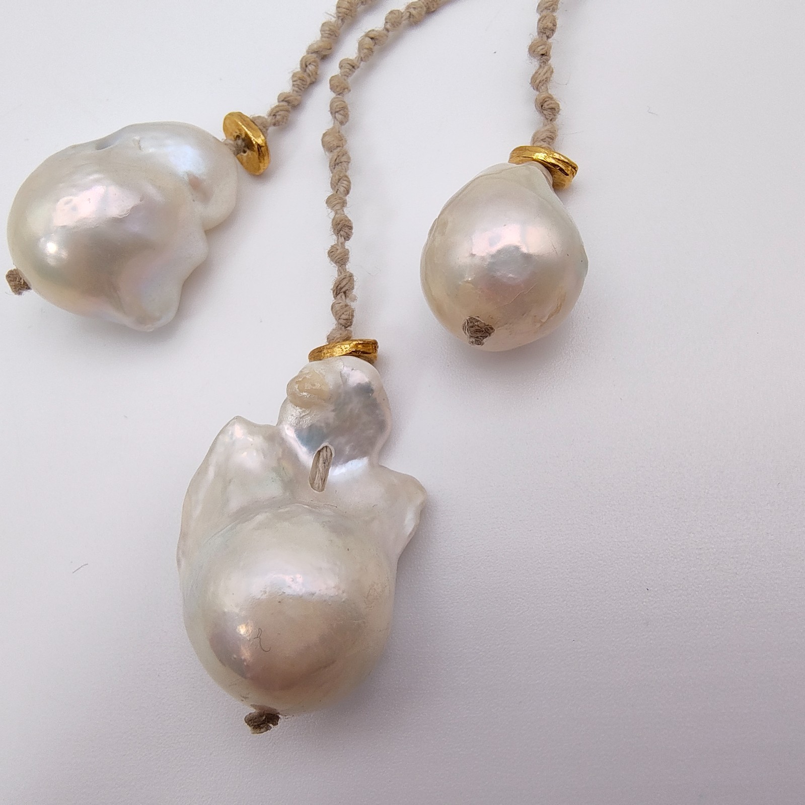 Velatti Convertible Toggle Necklace Cultured Baroque Pearl 18K Gold Plated Spain