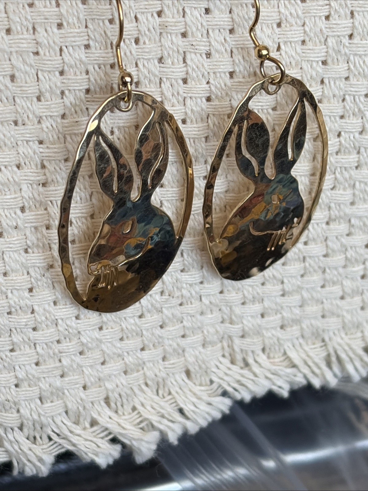 Woman’s Bunny Earrings By Wild Bryde Measuring 1 3/4 Inches