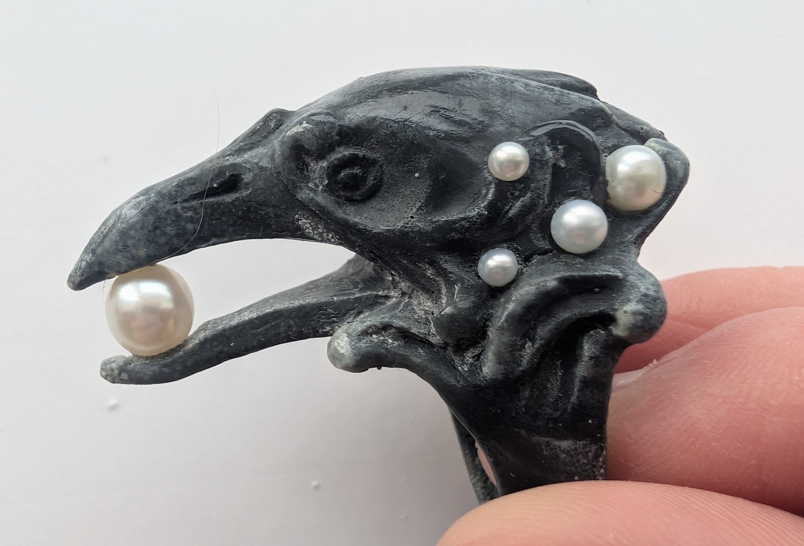 Macabre Gadgets – Raven Ring – Coral – US 6 | UK L ½ | J 11 | 16.5 mm