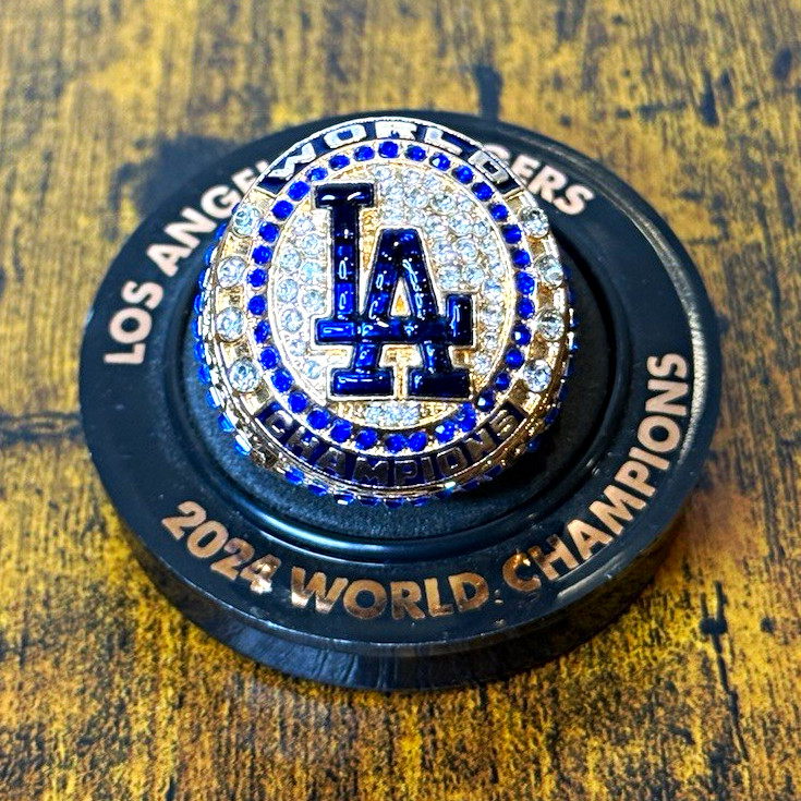 Gold Tone 2024 Los Angeles Dodgers World Champions Replica Ring