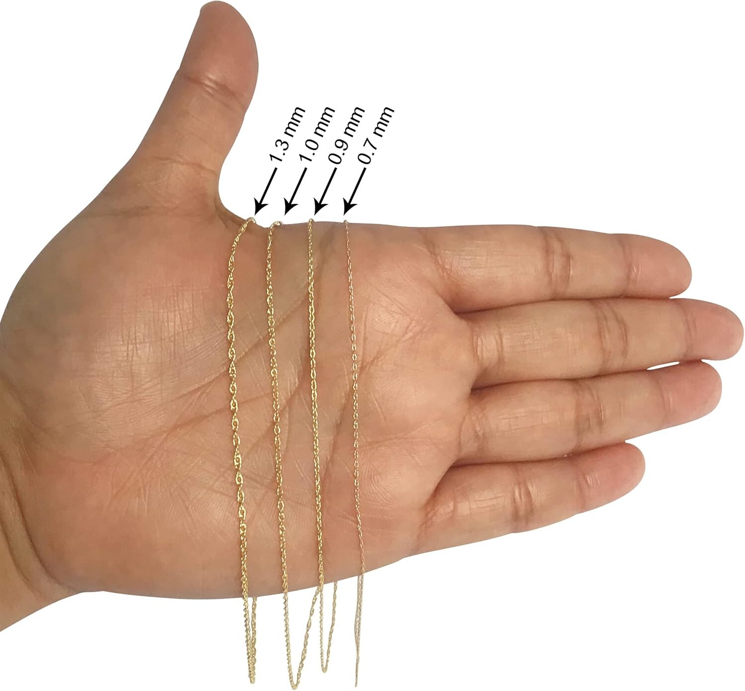 10K Yellow Gold Rope Chain Necklace – Barely There, Lightweight Elegance