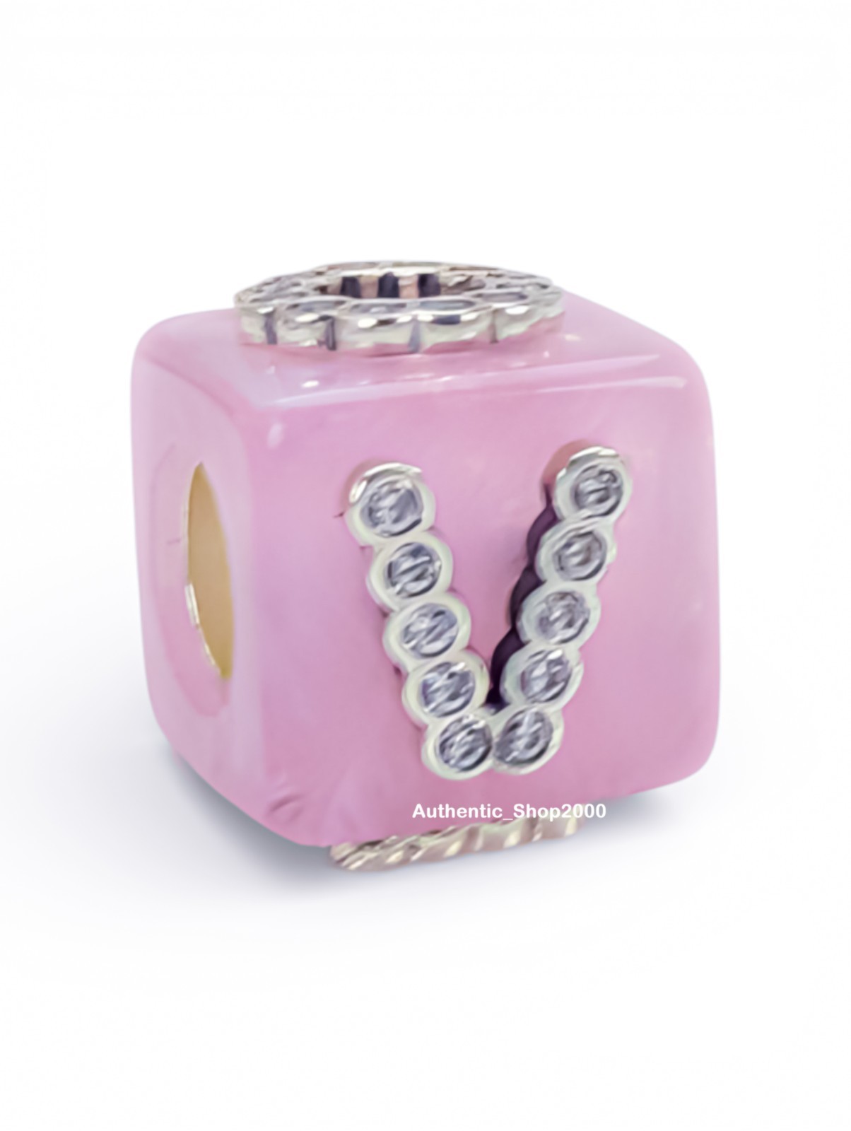 New 100% Authentic PANDORA 925 Ale Pink Murano Glass Love Cube Charm 794433C01