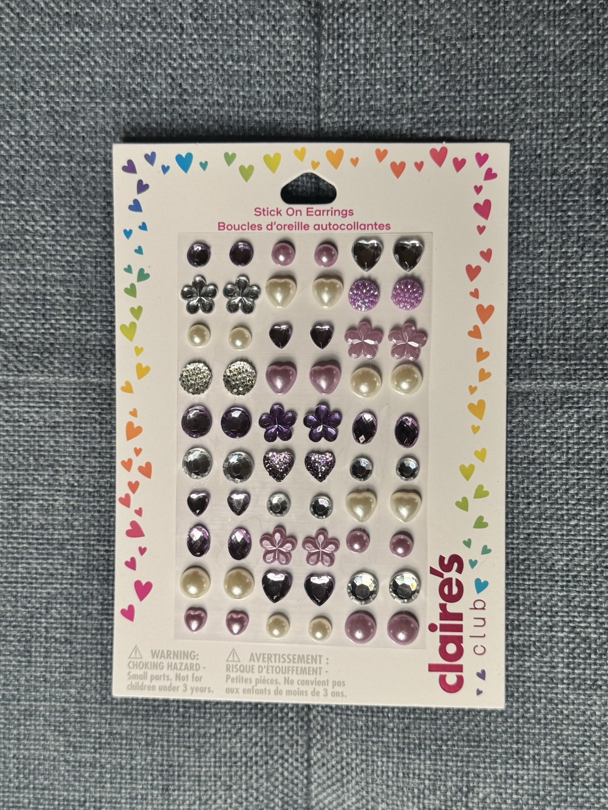Claire’s Stick On Earrings Set Of 3 Sticker