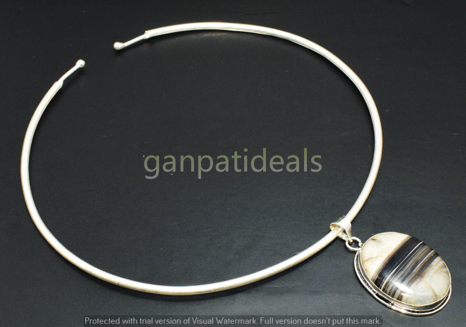 1pcs Botswana Choker Pandant Necklace Set Beautiful Flexible & Easy to Wear
