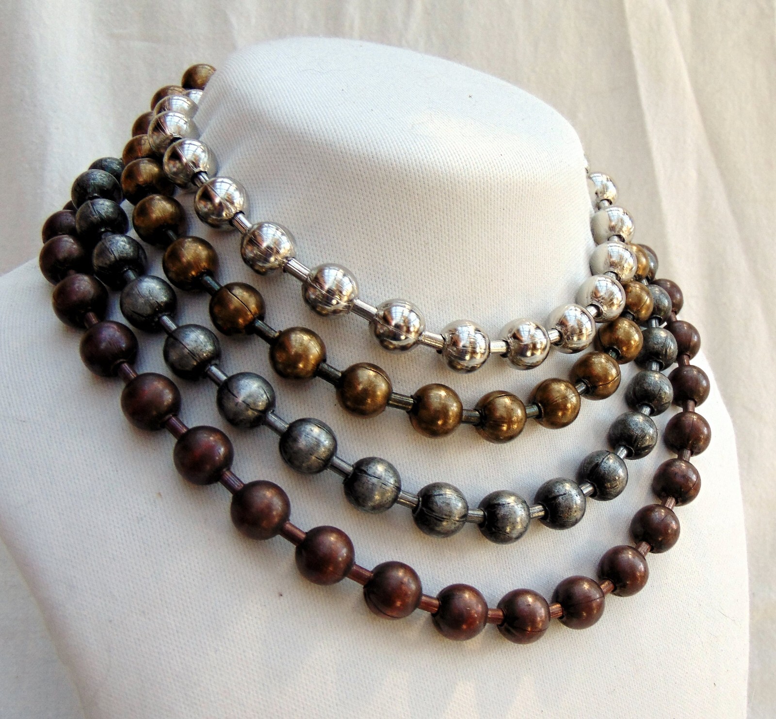 12mm CHUNKY BALL Chain Necklace NEW Colors ~ Dungeon, Medieval Brass, Mystic Red