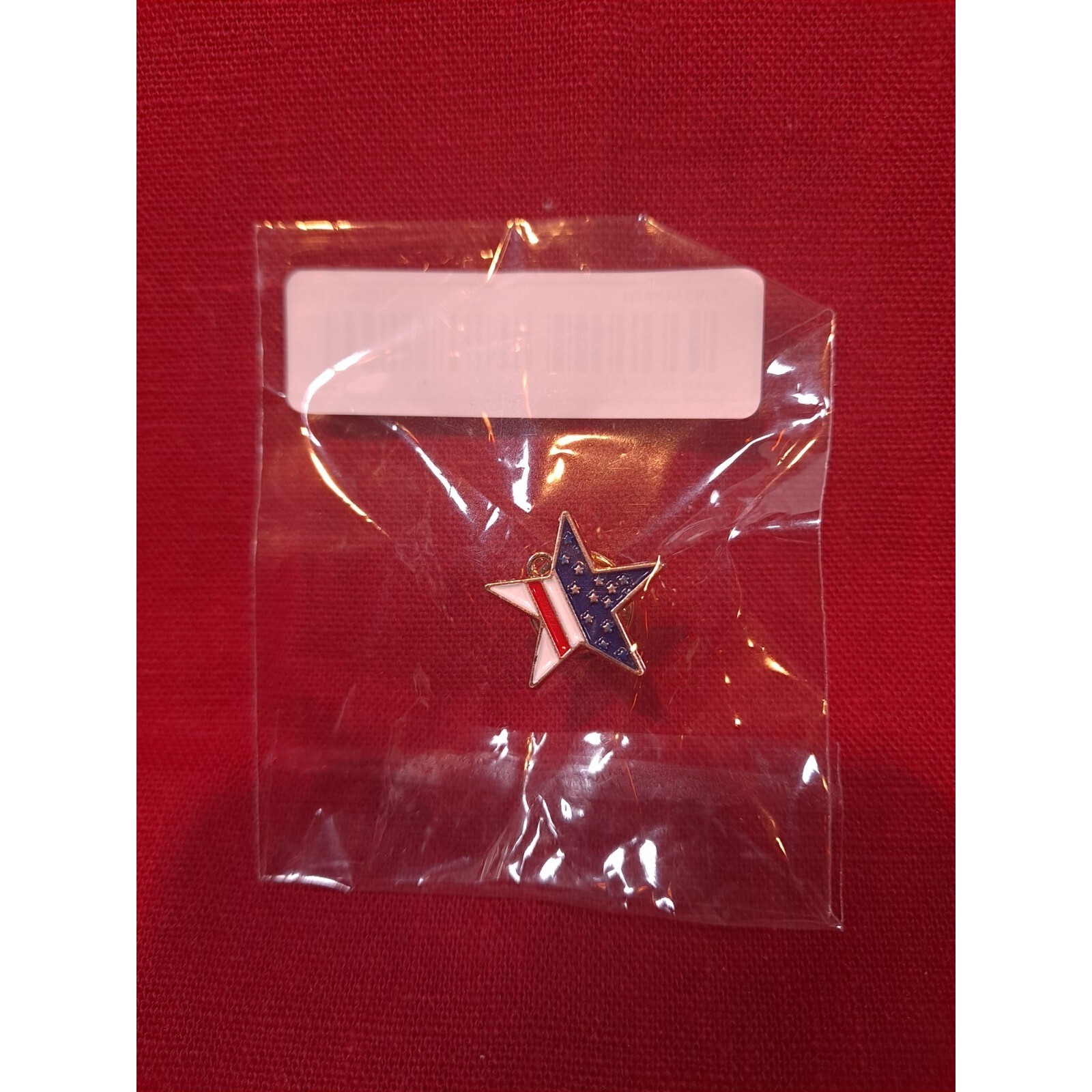 Red White And Blue American Flag Star Enamel Lapel Pin