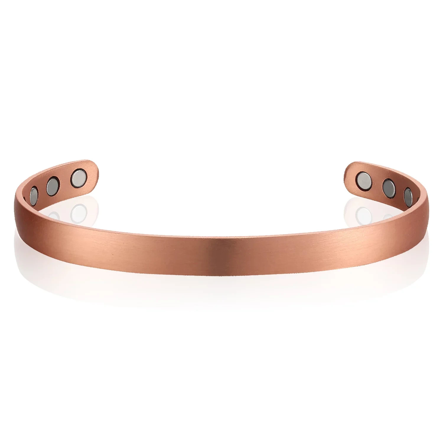 Pure Copper Magnetic Flat Bracelet Arthritis Pain Therapy Men Women Cuff