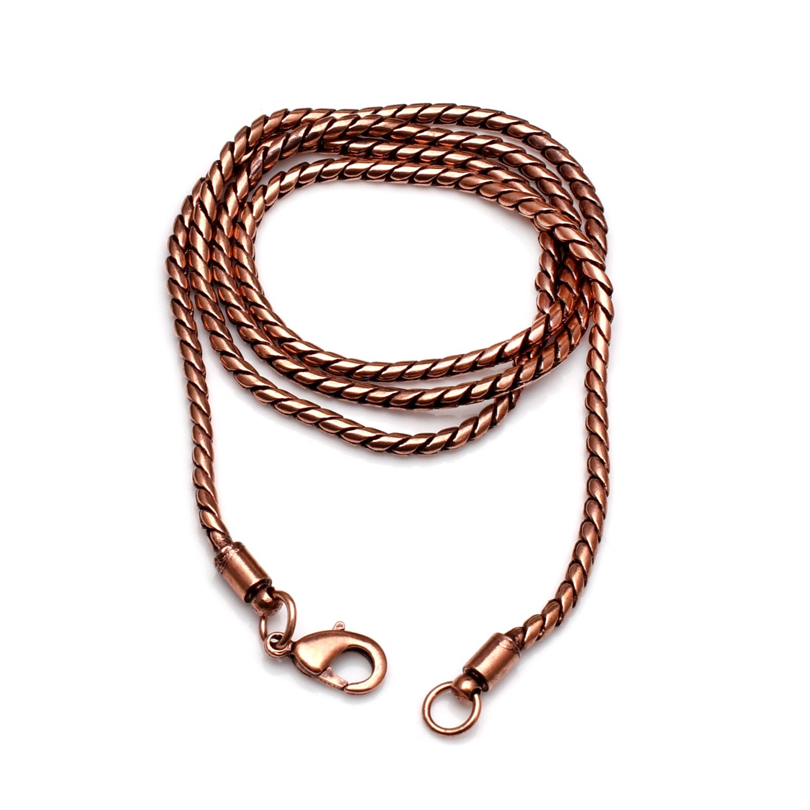 Pure Copper Wheat Viking jewelry 100% Oxidized Copper Chain Necklace RJ-002