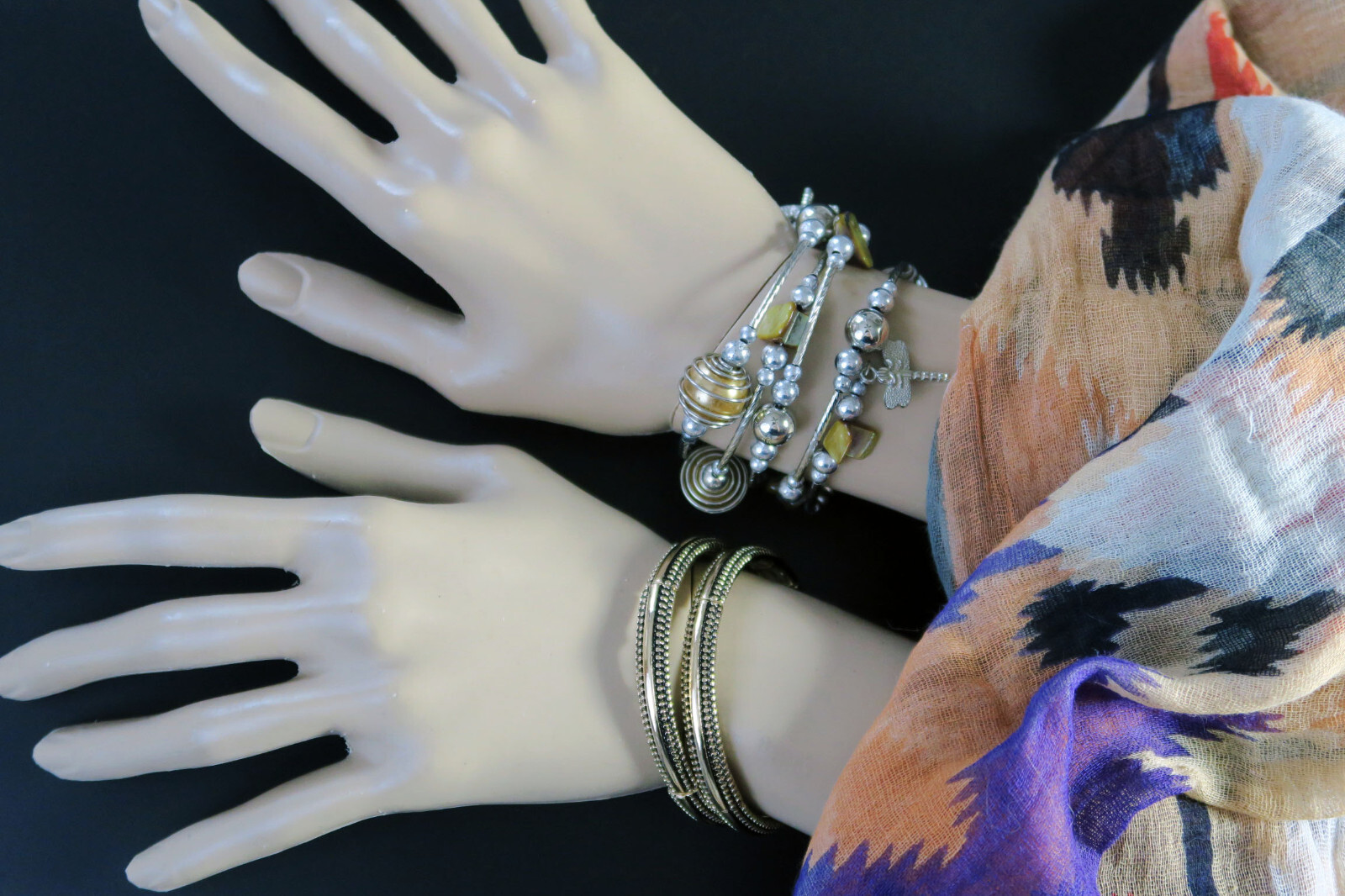 Includes All Gold Tone Bangles and Bracelets as Shown – Exc Condition #4637
