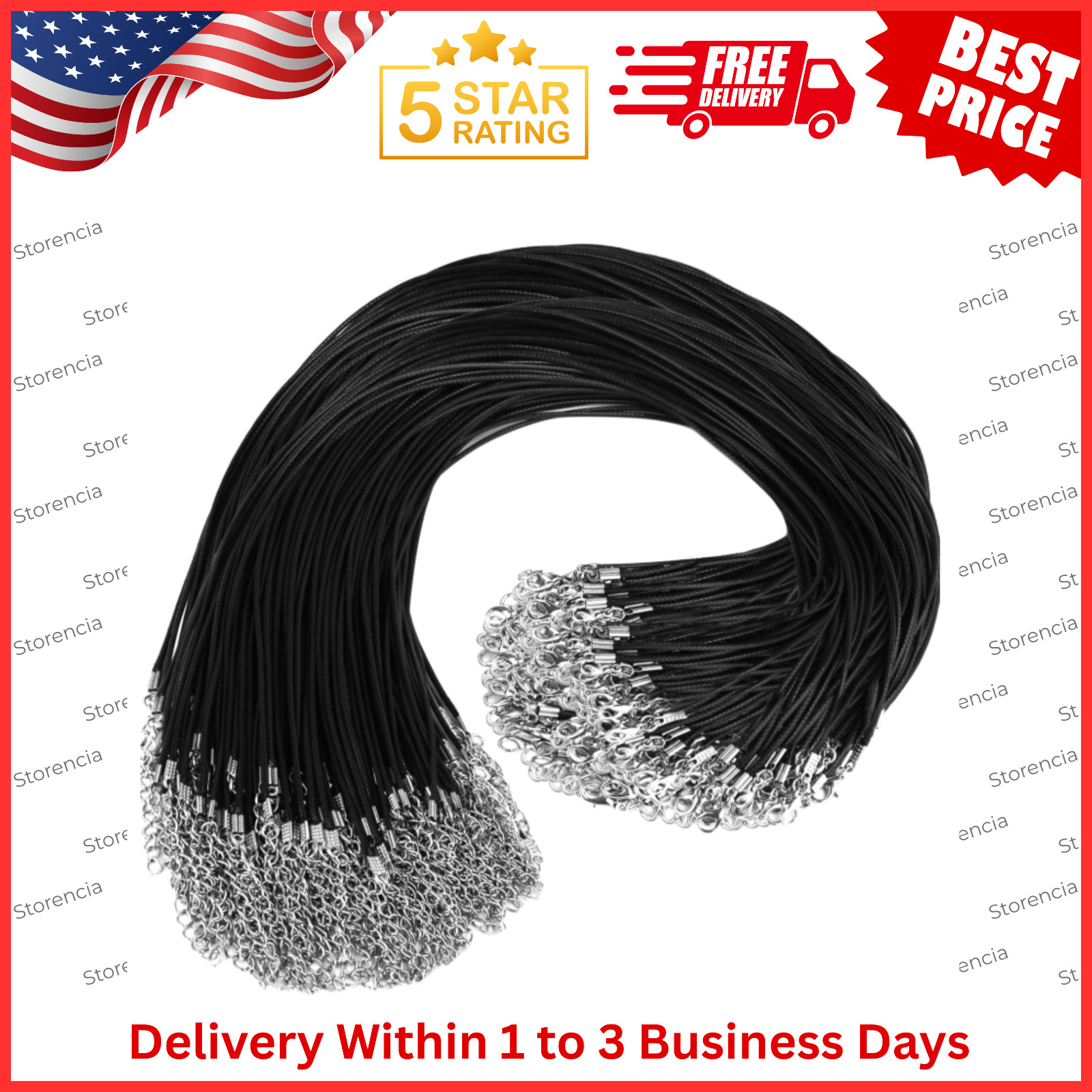 100PCS 18” Leather String Charms Necklace Cords Wholesale Rope Bulk Lot Cords