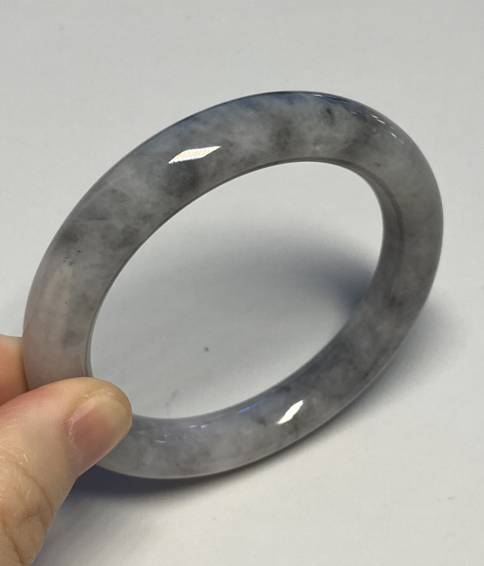 Jade Bangle 54.7mm 100% Natural Grade A Burmese Faint Pink Jadeite Multi-color