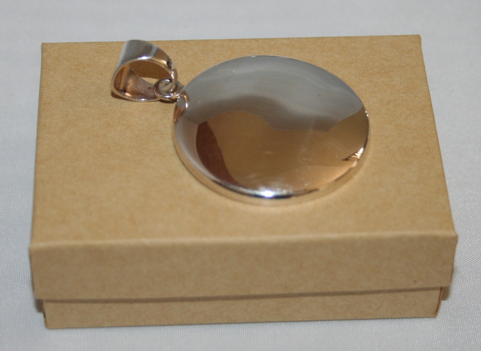 Sterling Silver Silpada Large Round Medallion Wavy Disk Pendant S1123