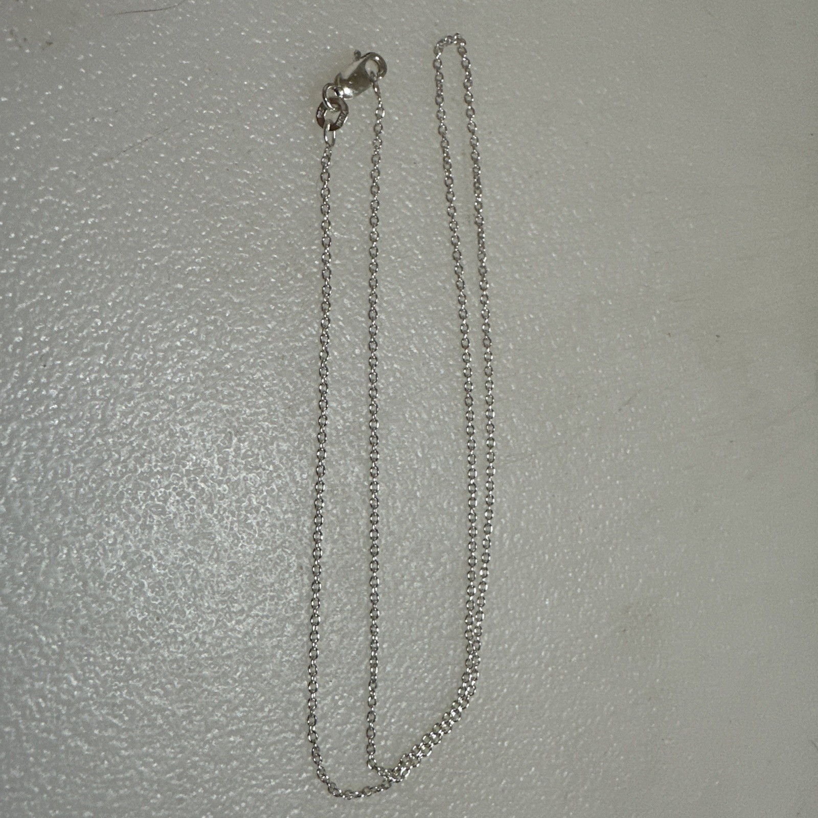 925 Sterling Silver Box Pendant Necklace with Lobster Clasp, 1mm Delicate, Nice