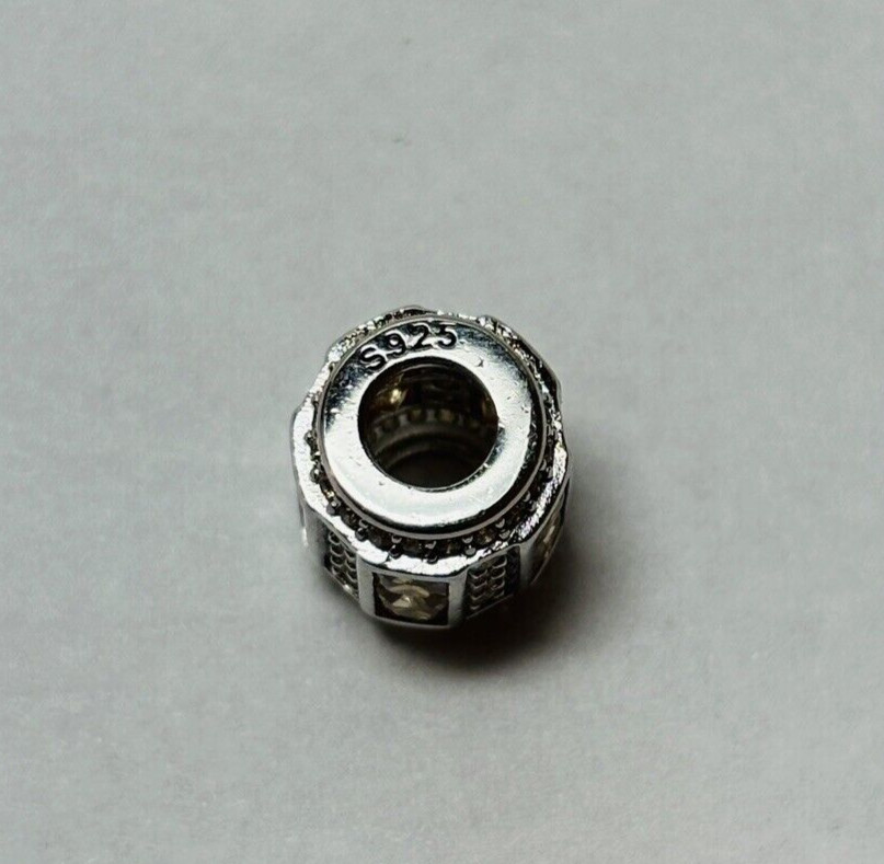Gnoce Sterling 925 Silver June CZ Birthstone Bead Charm – .09
