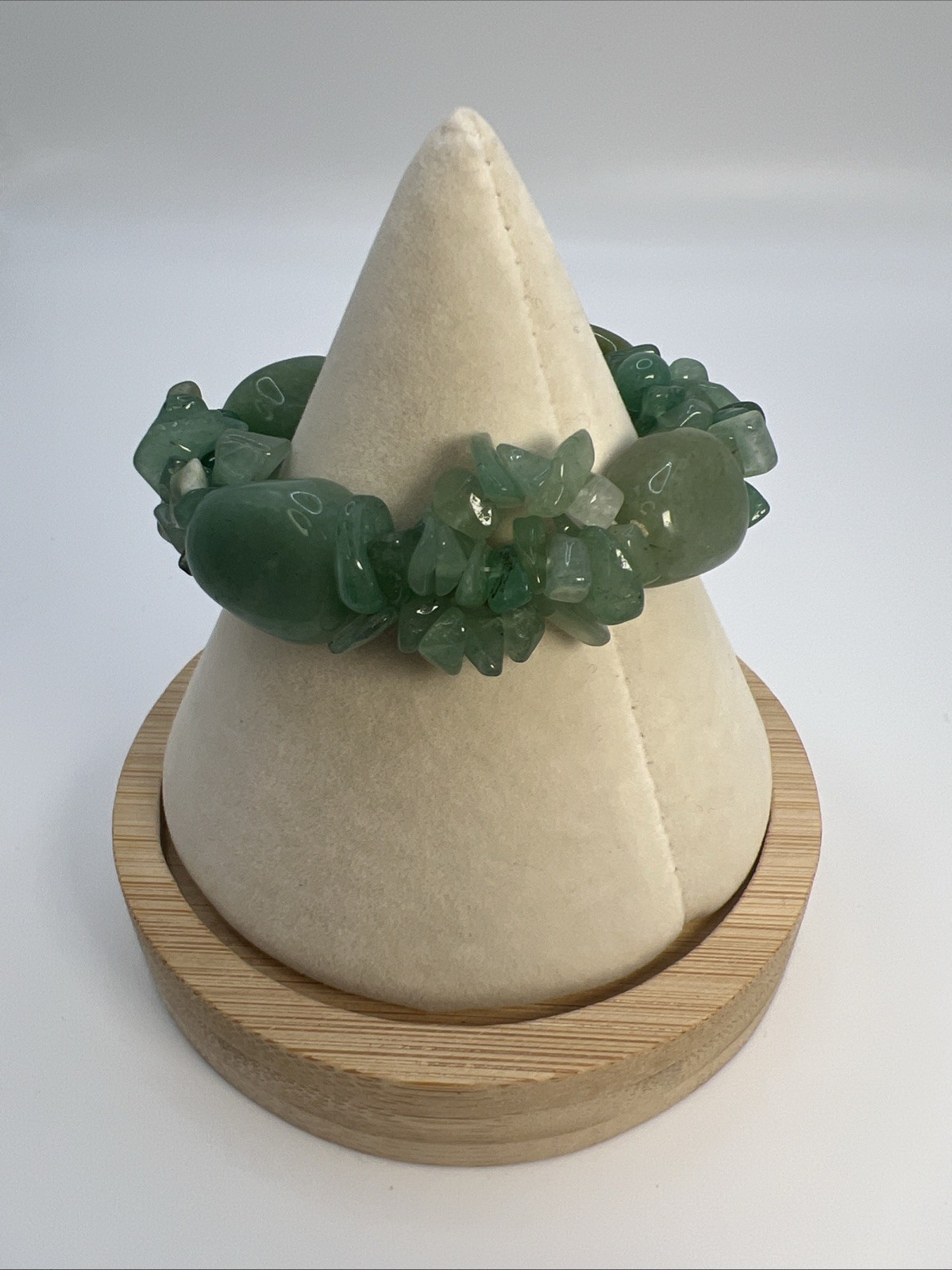 Adventurine Chunk Chip Bracelet Stretch Size 6.5”