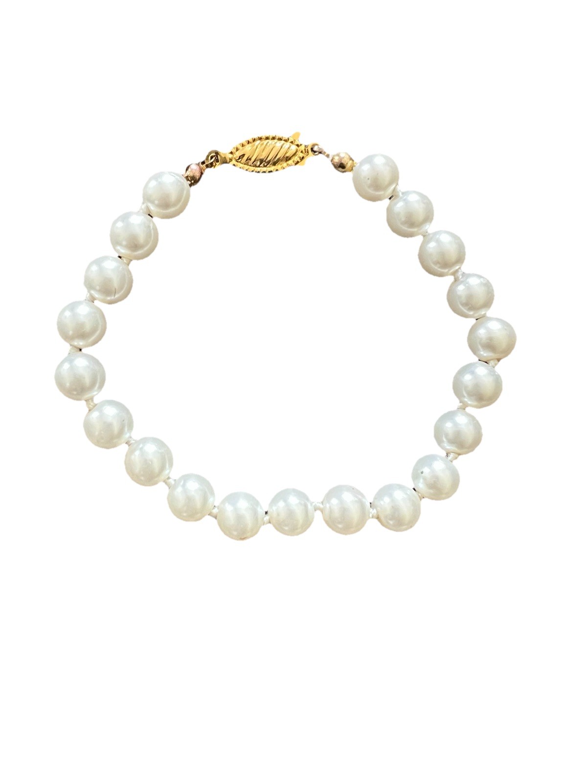 White Bead Bracelet Formal Casual Fashion Jewelry Accessory