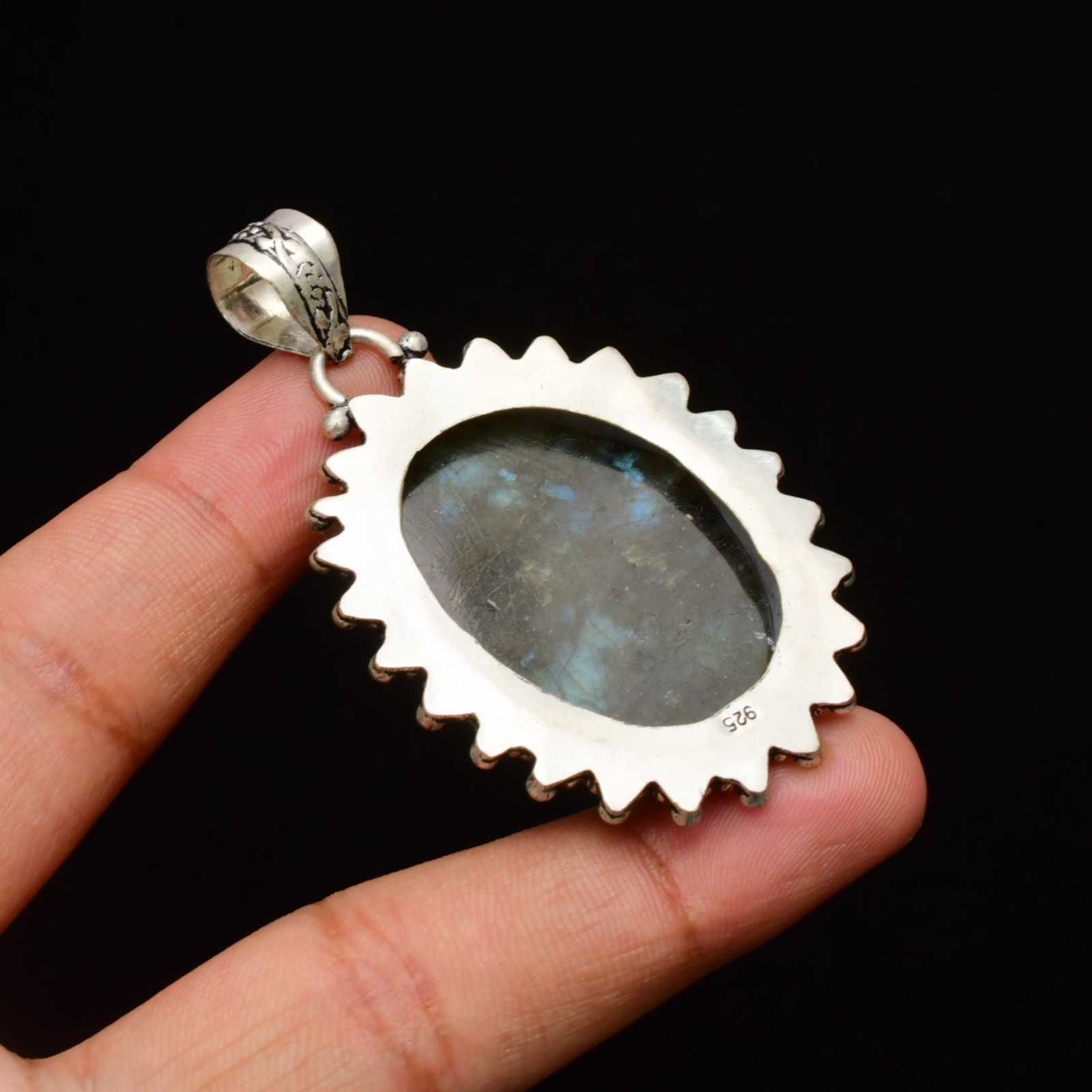 Labradorite Gemstone Handmade 925 Sterling Silver Jewelry Pendant 2.44″