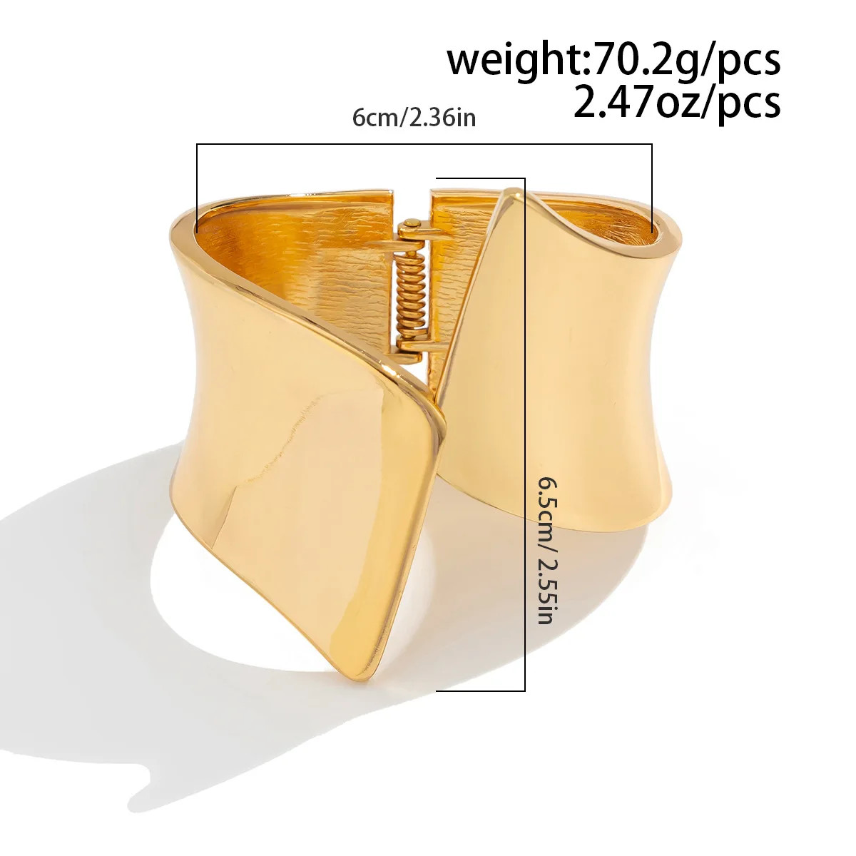 Alloy Open Cuff Bangle Bracelet Irregular Chunky Wide Silver Gold Tone Jewelry