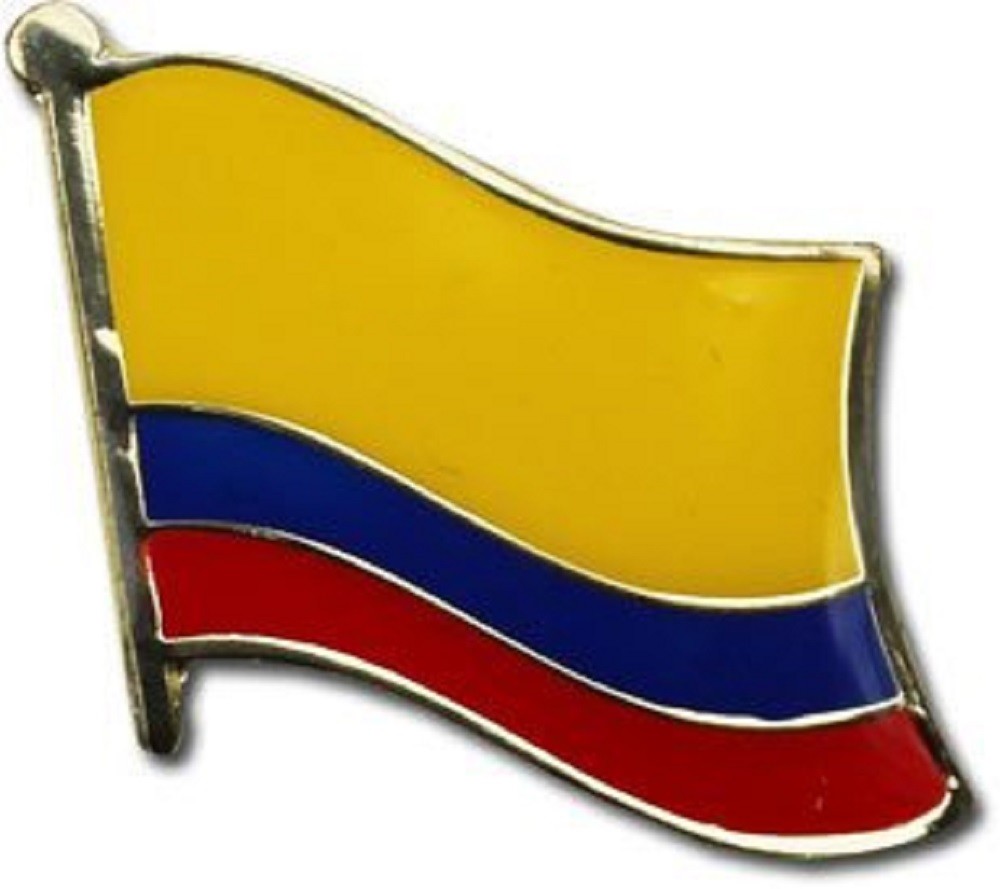 (2 PACK) Colombia Country Flag Bike Motorcycle Hat Cap lapel Pin