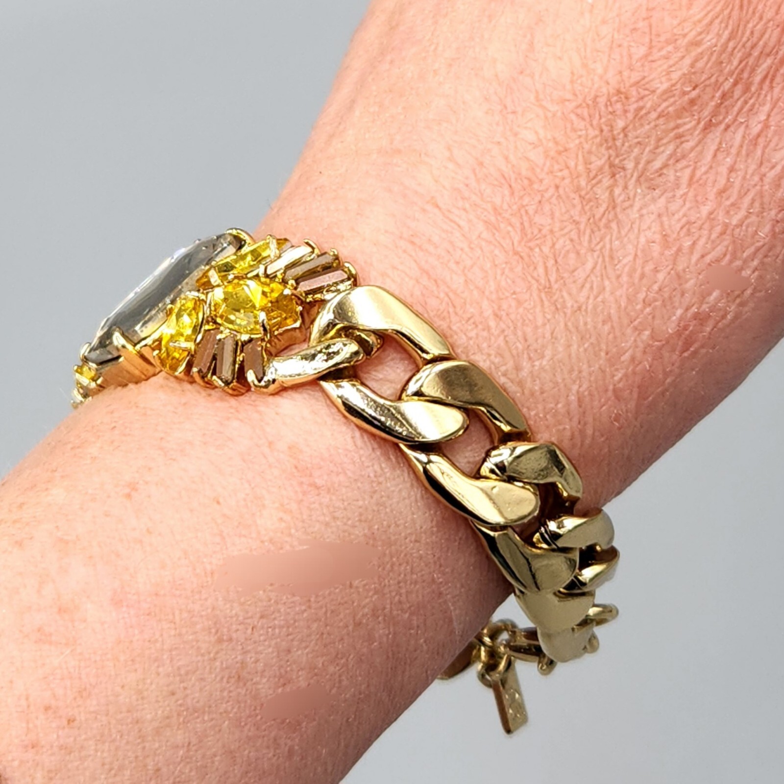 Featured Contemporary: Banana Republic Golden Smoke Crystal Chain Bracelet 7″