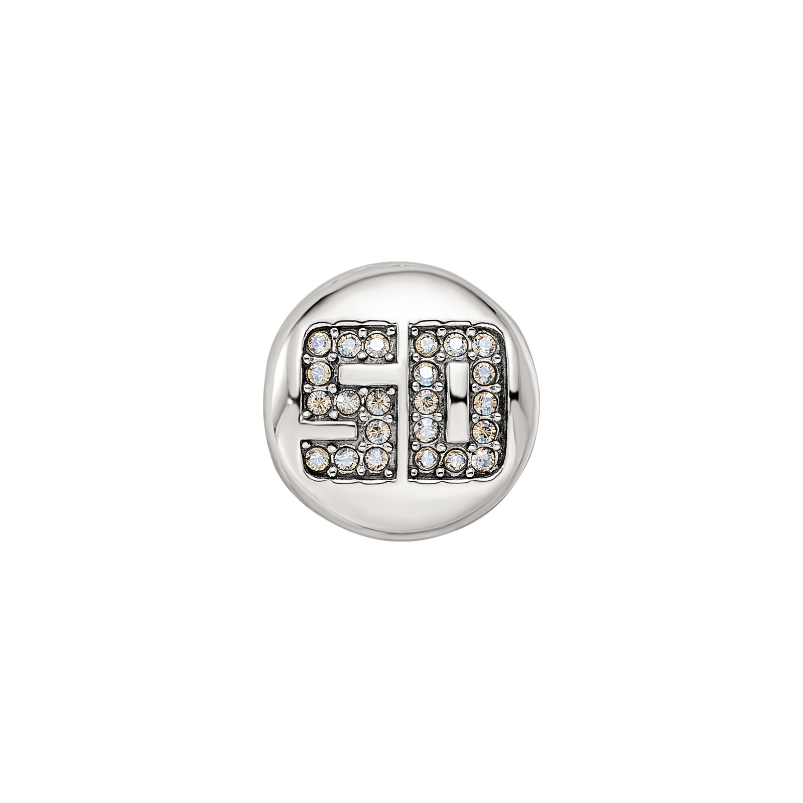 Sterling Silver Reflections Crystals Fantastic 50 Bead Pendant Necklace Womens