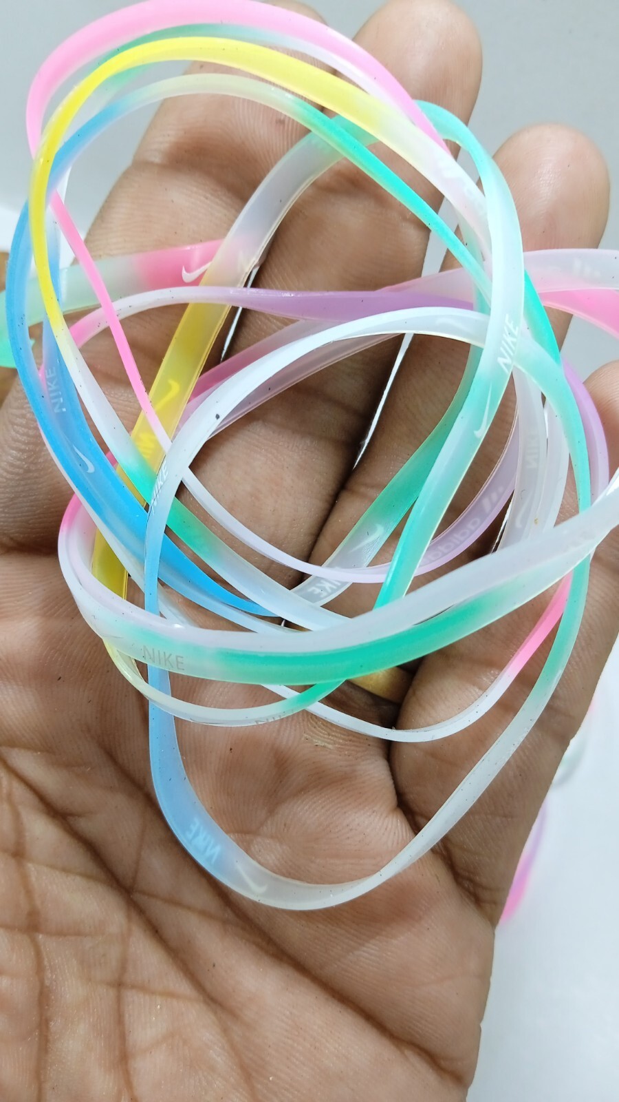5 Wristbands Silicone Thin Bracelet Baller Bands Sports Band Kids Small Band
