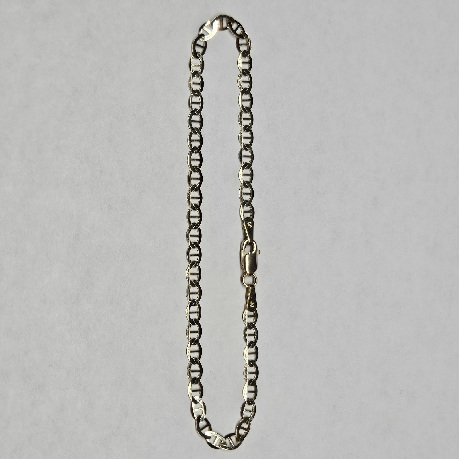 10K Solid Yellow Gold 3.2mm Mariner Link Chain Bracelet 7″ Beautiful!