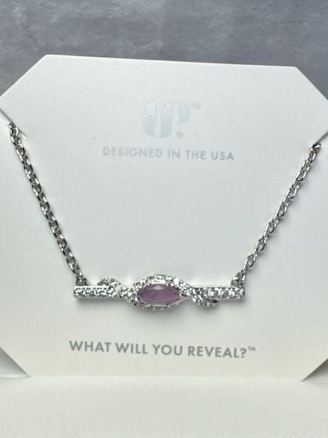 BP Rain Danced Collar Lab Created Purple Kunzite on Rhodium