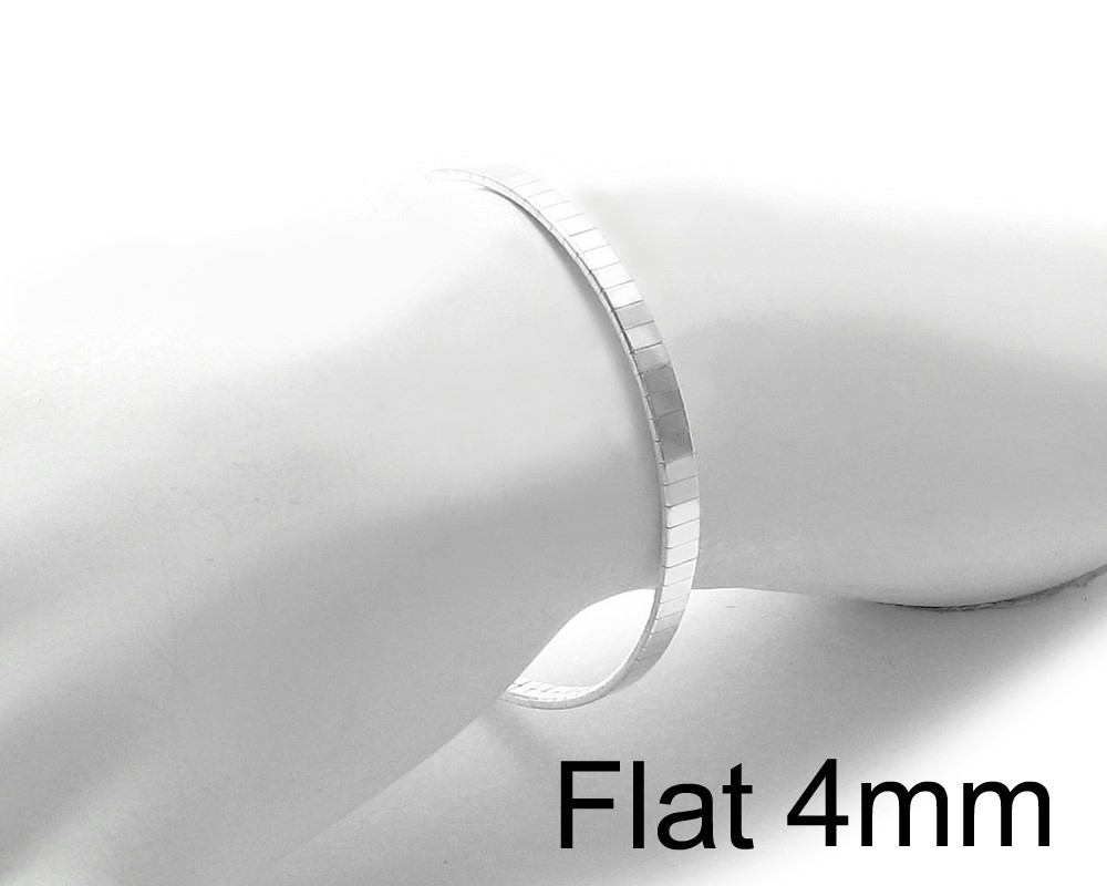 925 Sterling Silver 7″ or 8″ Elegant Omega Bracelet 3mm 4mm 6mm 8mm or 10mm