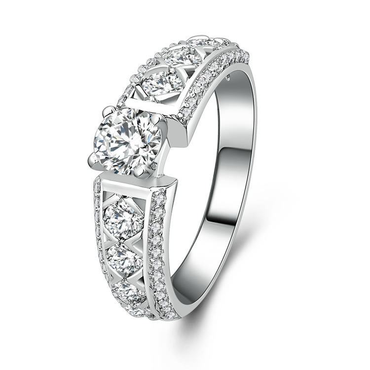 VICTORIAN CZ STERLING SILVER ENGAGMENT WEDDING RING WOMEN’S SIZE 4-12 SA5026
