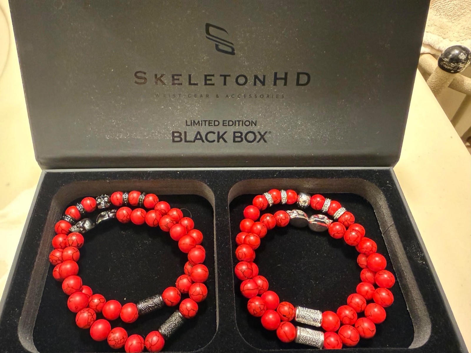 Skeleton HD Limited Edition Black Box, Red and Black, Red and Silver