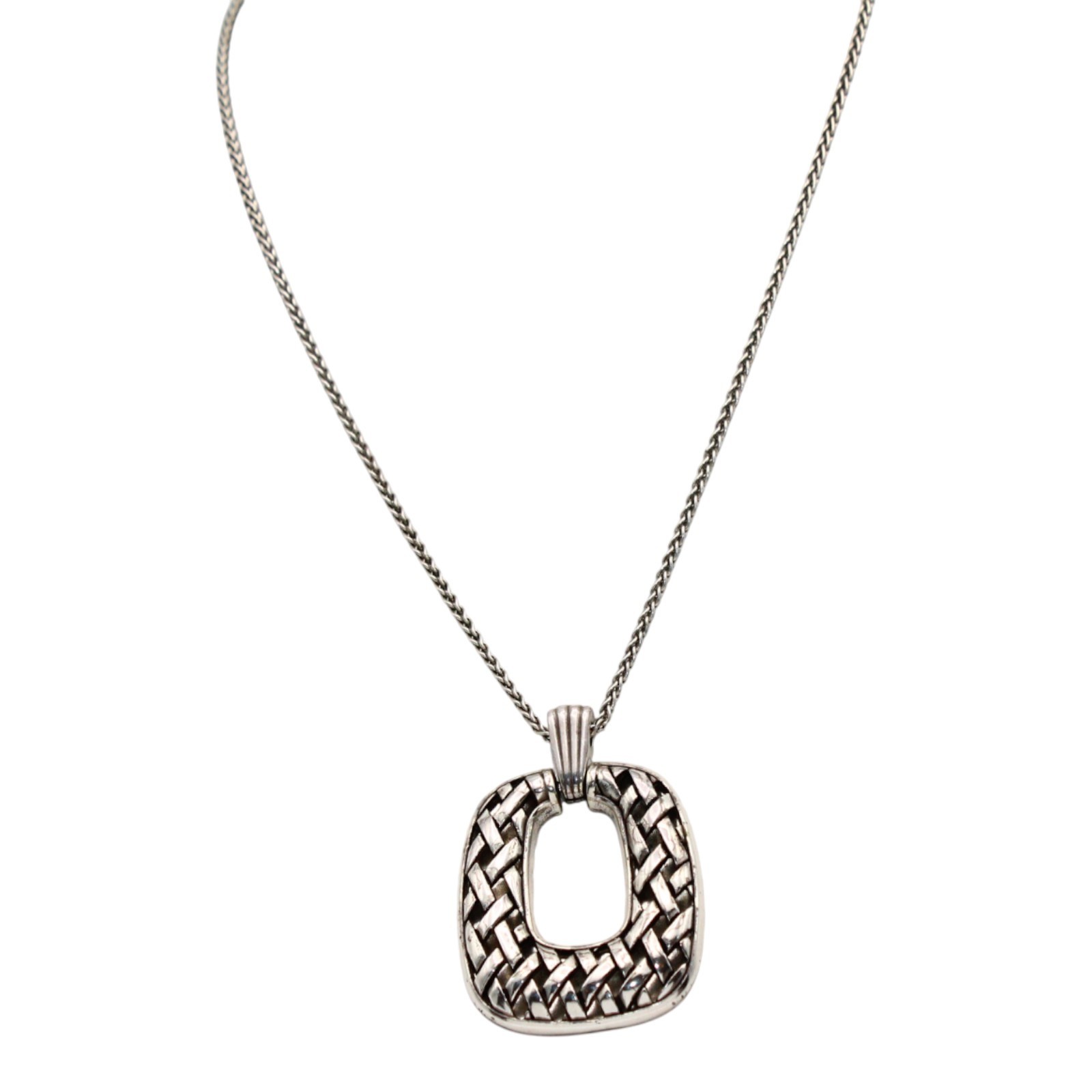 Brighton Antika Weave Silver Pendant Necklace