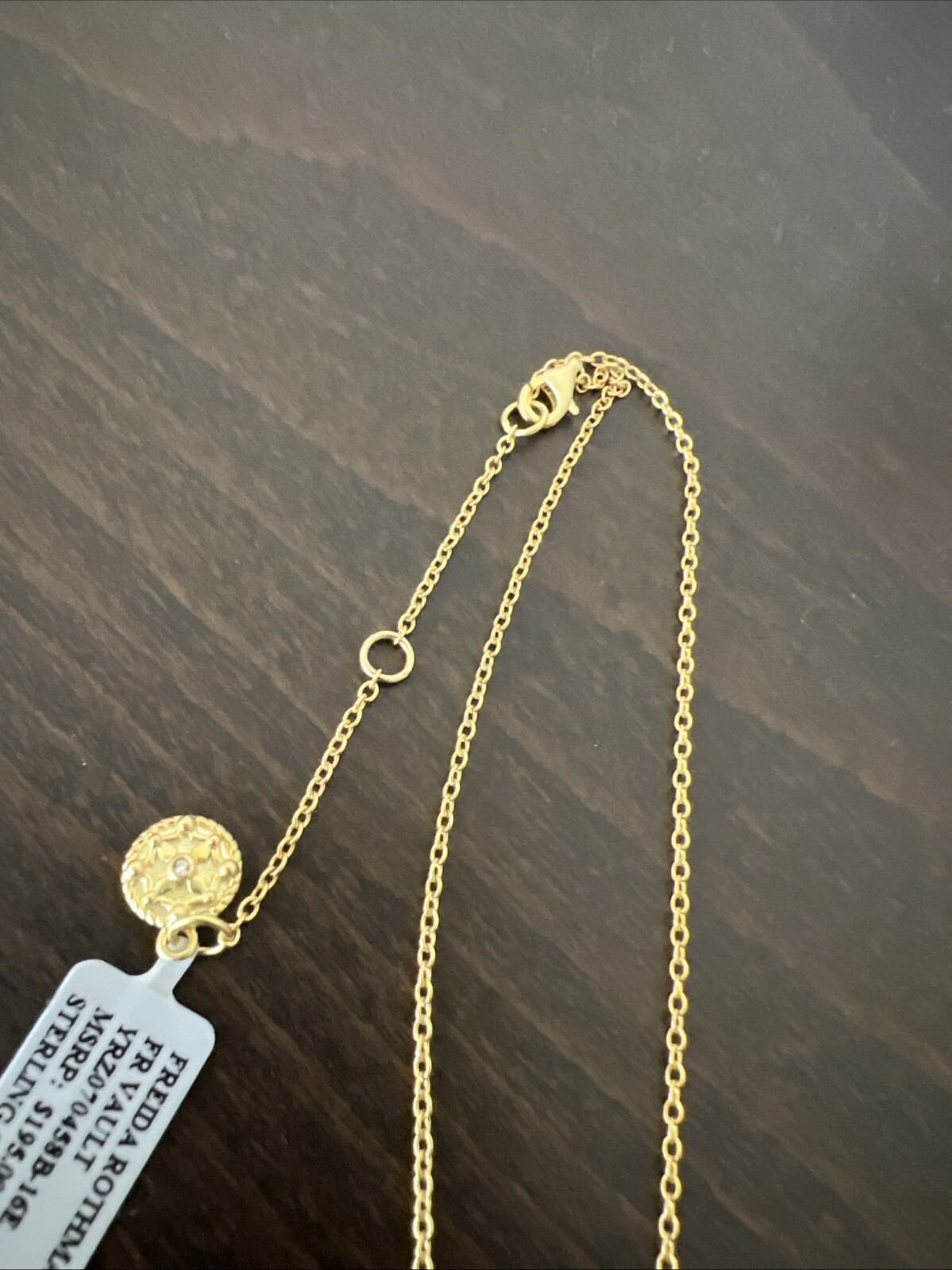 FREIDA ROTHMAN 14kt Gold Plated Sterling Silver Pavé CZ Heart Love Necklace