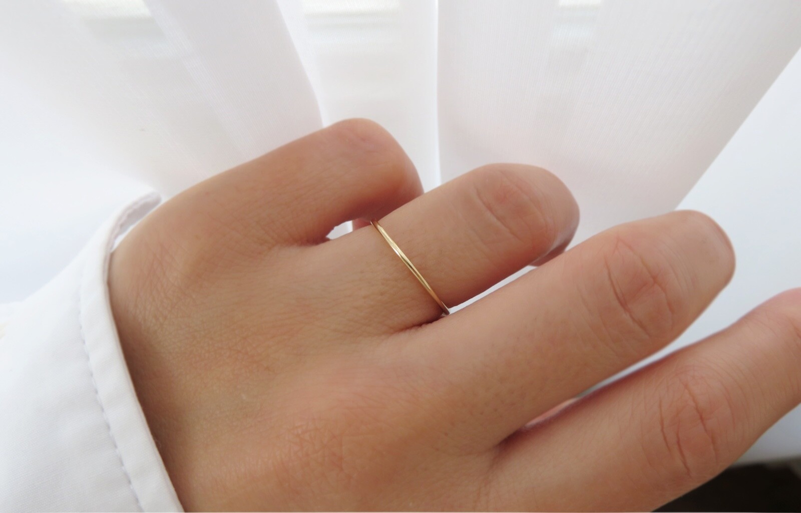 Thin Gold Ring, 14k Gold Ring, Gold Ring, Gold Stack Ring, Thumb Ring, Midi Ring