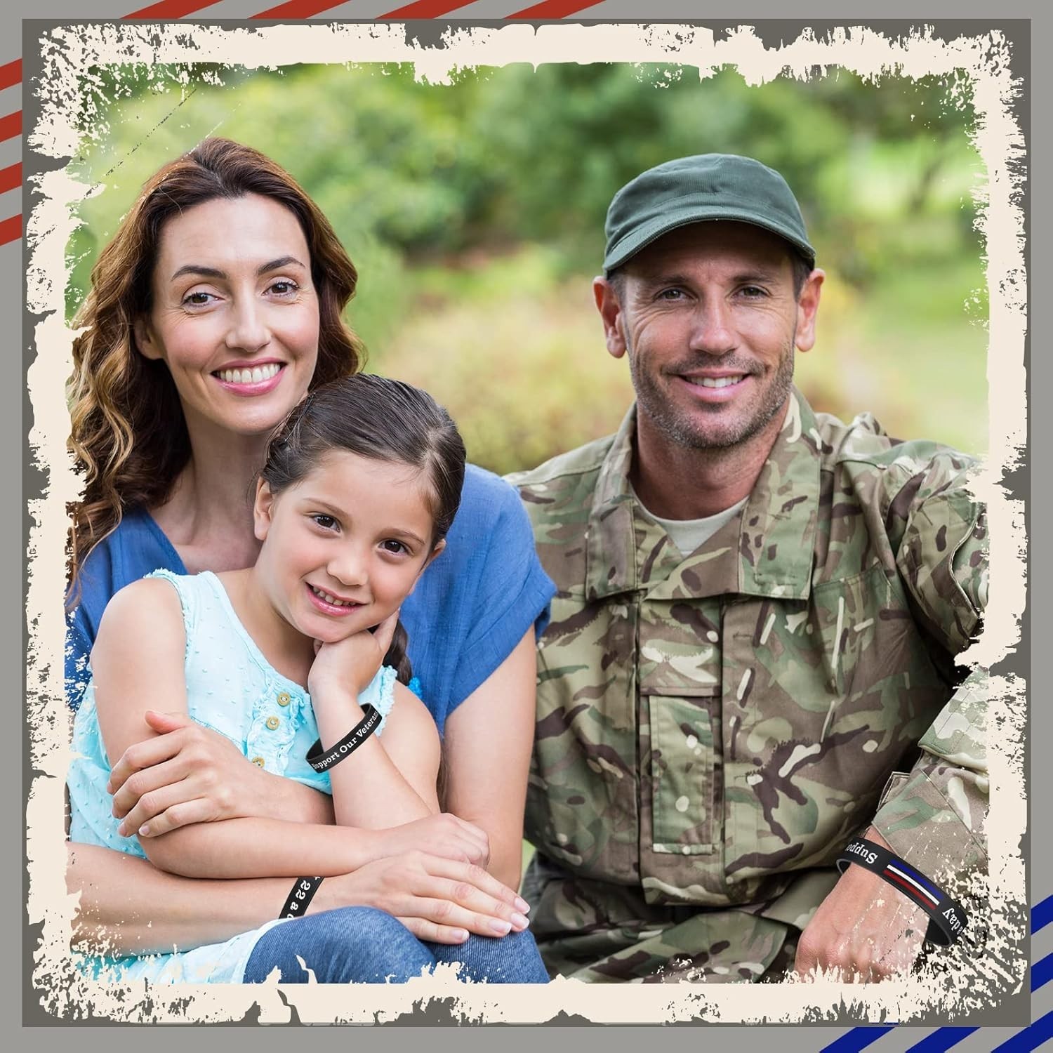 50 Pcs Veterans Day Silicone Bracelets 22 a Day Support Our Veterans Bracelet…