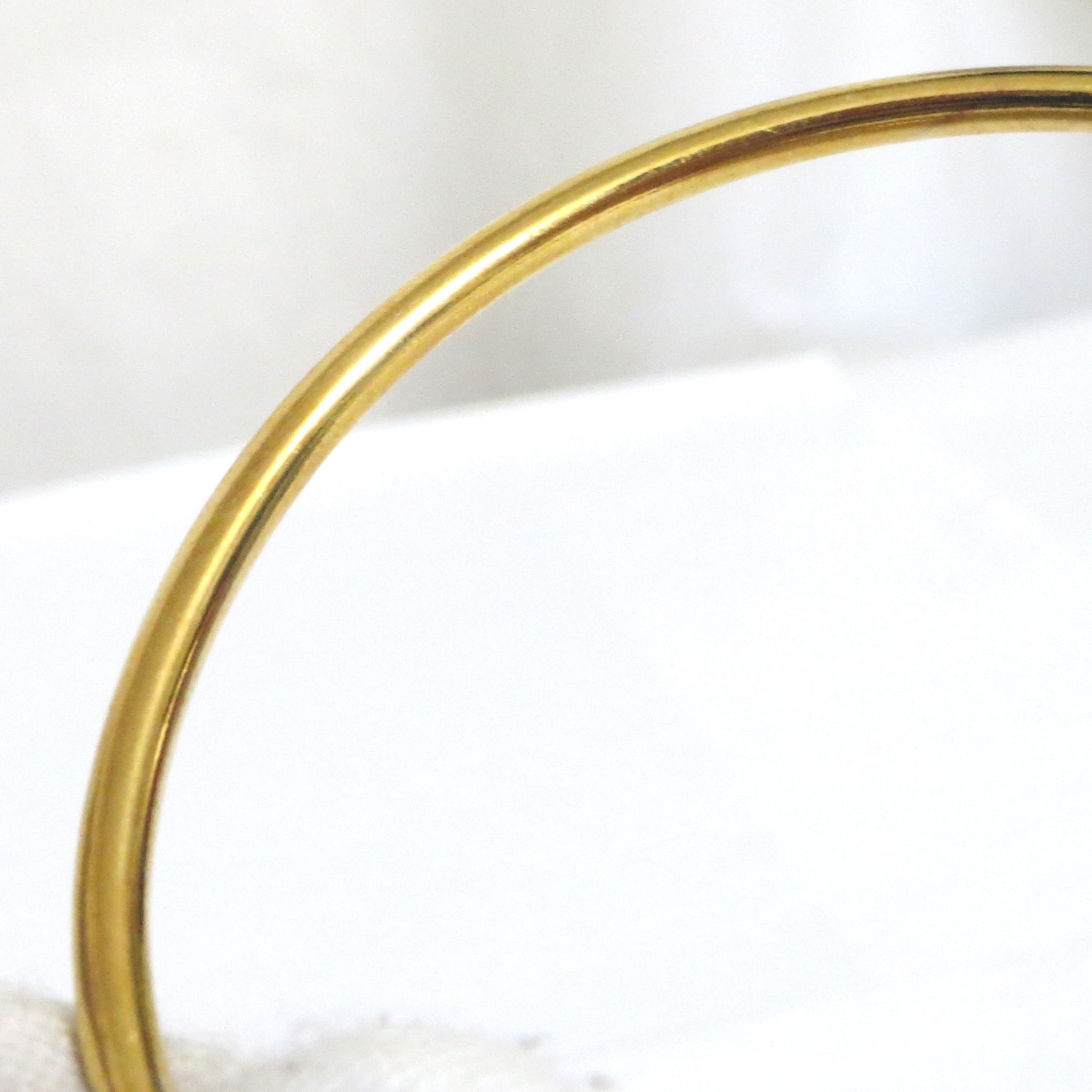 Auth Rare Salvatore Ferragamo Dolphin Bangle Bracelet Goldtone Metal 19.5cm/7.67