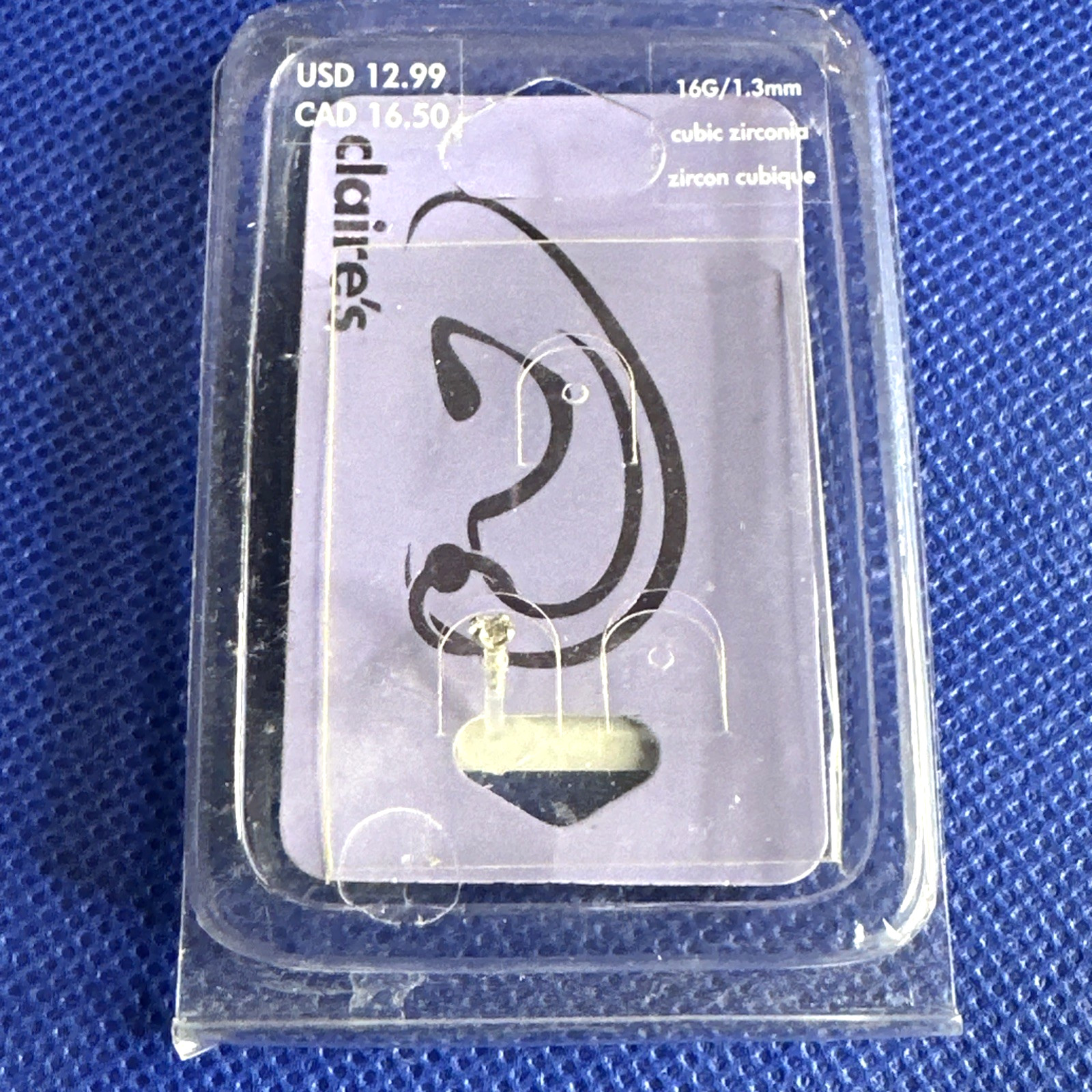 Claire’s Sensitive Solutions Earrings 32 Pairs + 6 Singles + Cubic Zirconia Stud