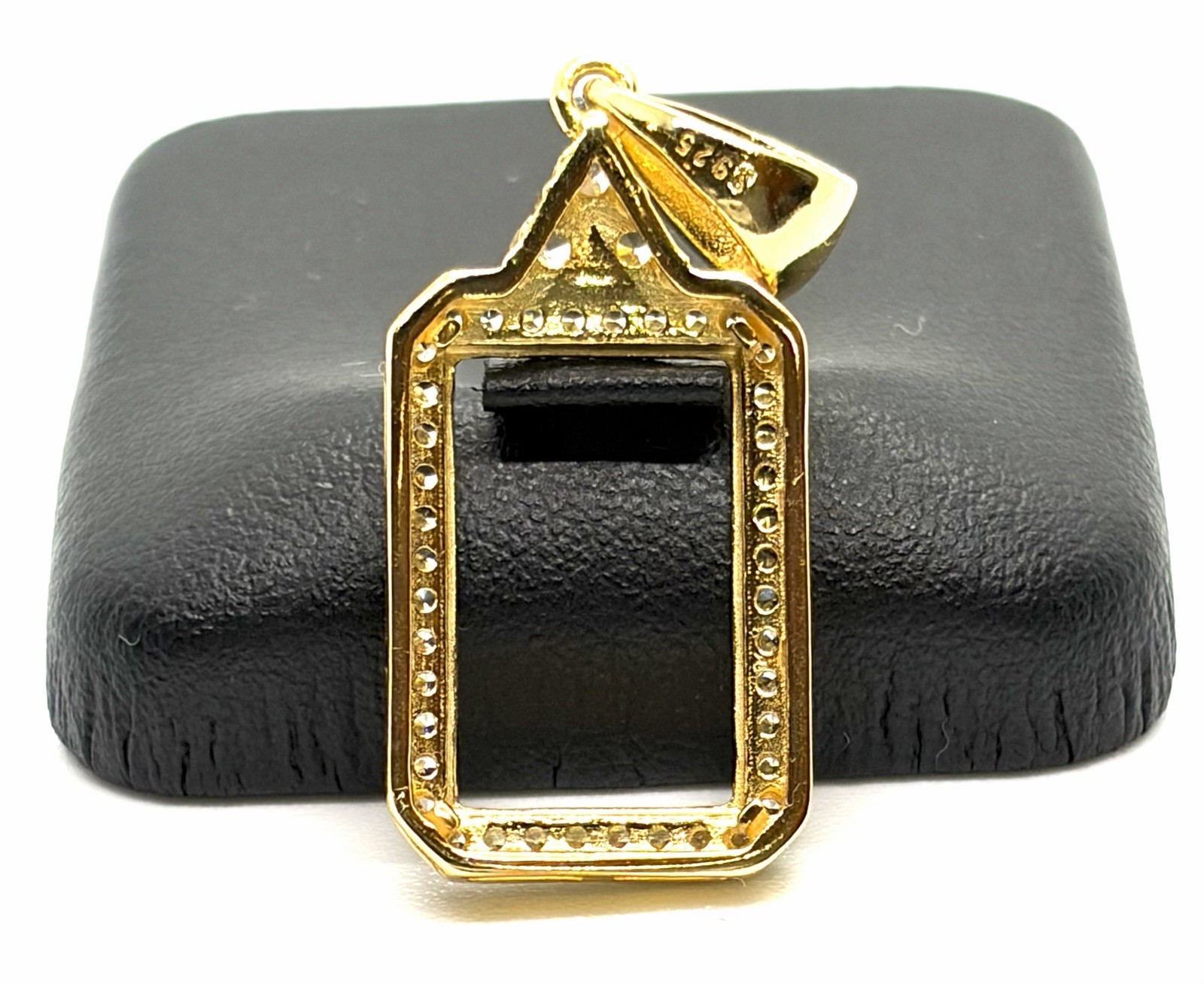 ⁠[FRAME ONLY] Custom Halo Pendant Setting for 1g Gold Ingot PAMP Britannia S925⁠