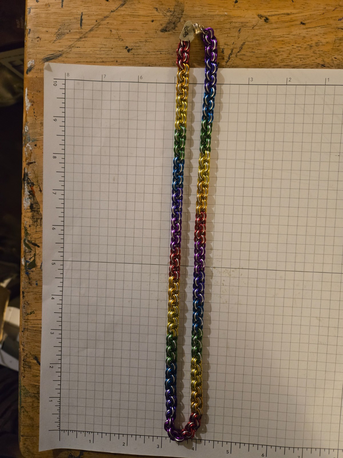 LGBTQIA+ Rainbow Gay Pride 23 inch Chainmaille Necklace